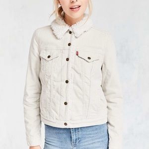 Levis ex boyfriend corduroy trucker Sherpa jacket
